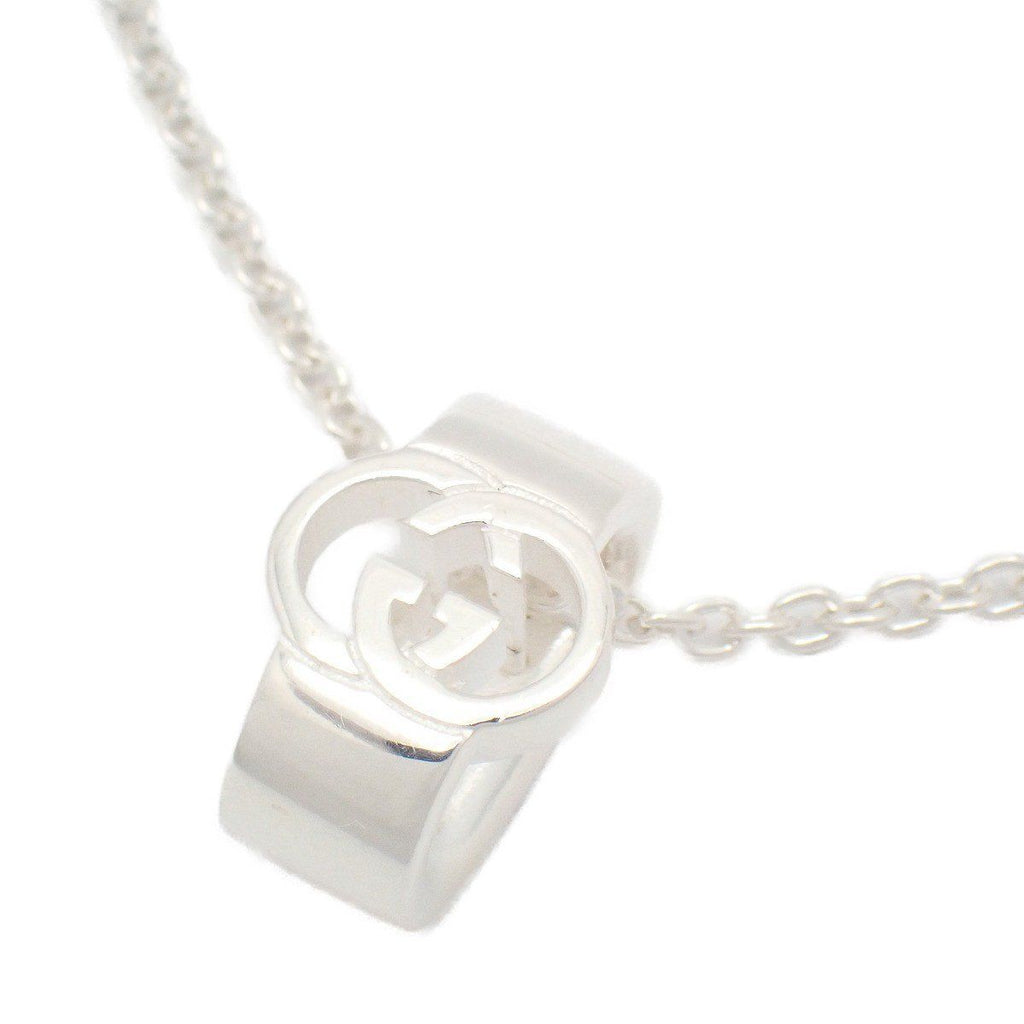 Gucci Interlocking Cutout Necklace 925 Sterling Silver