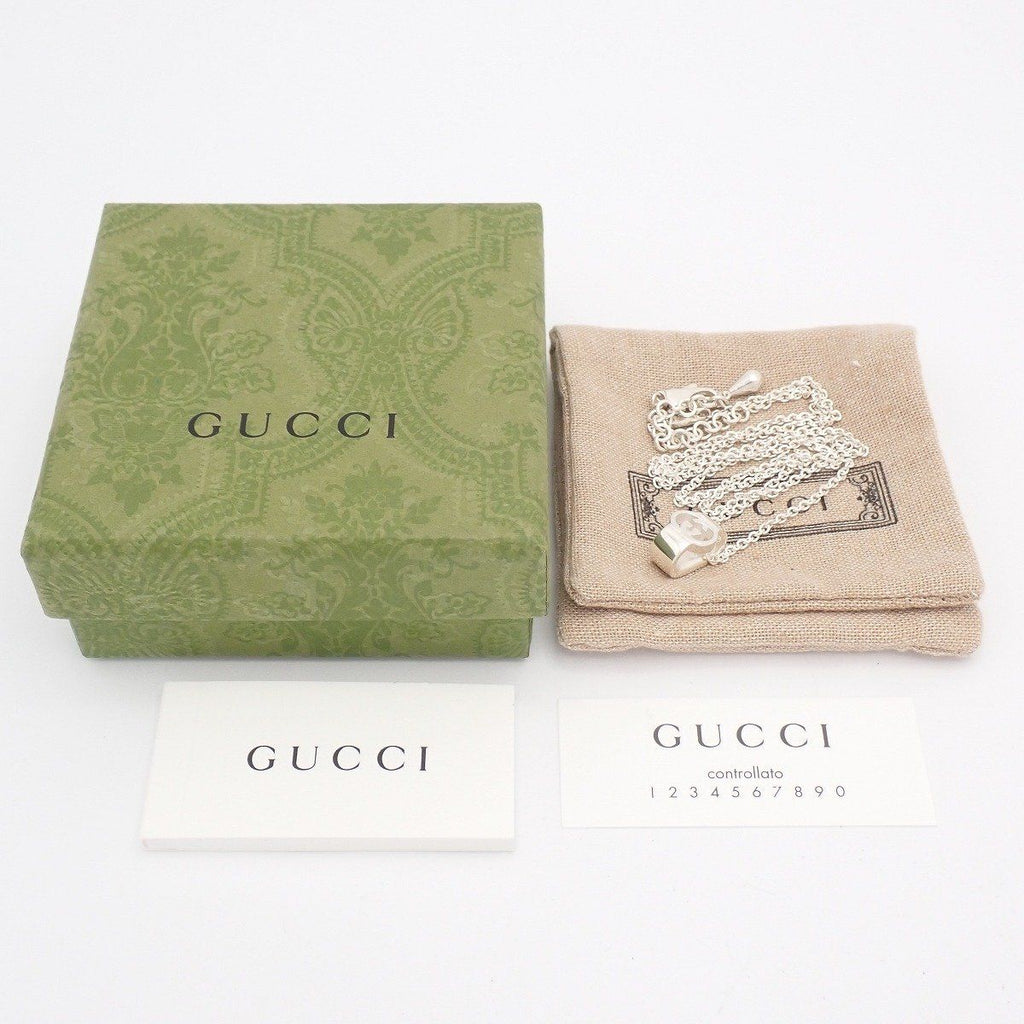 Gucci Interlocking Cutout Necklace 925 Sterling Silver — view 8