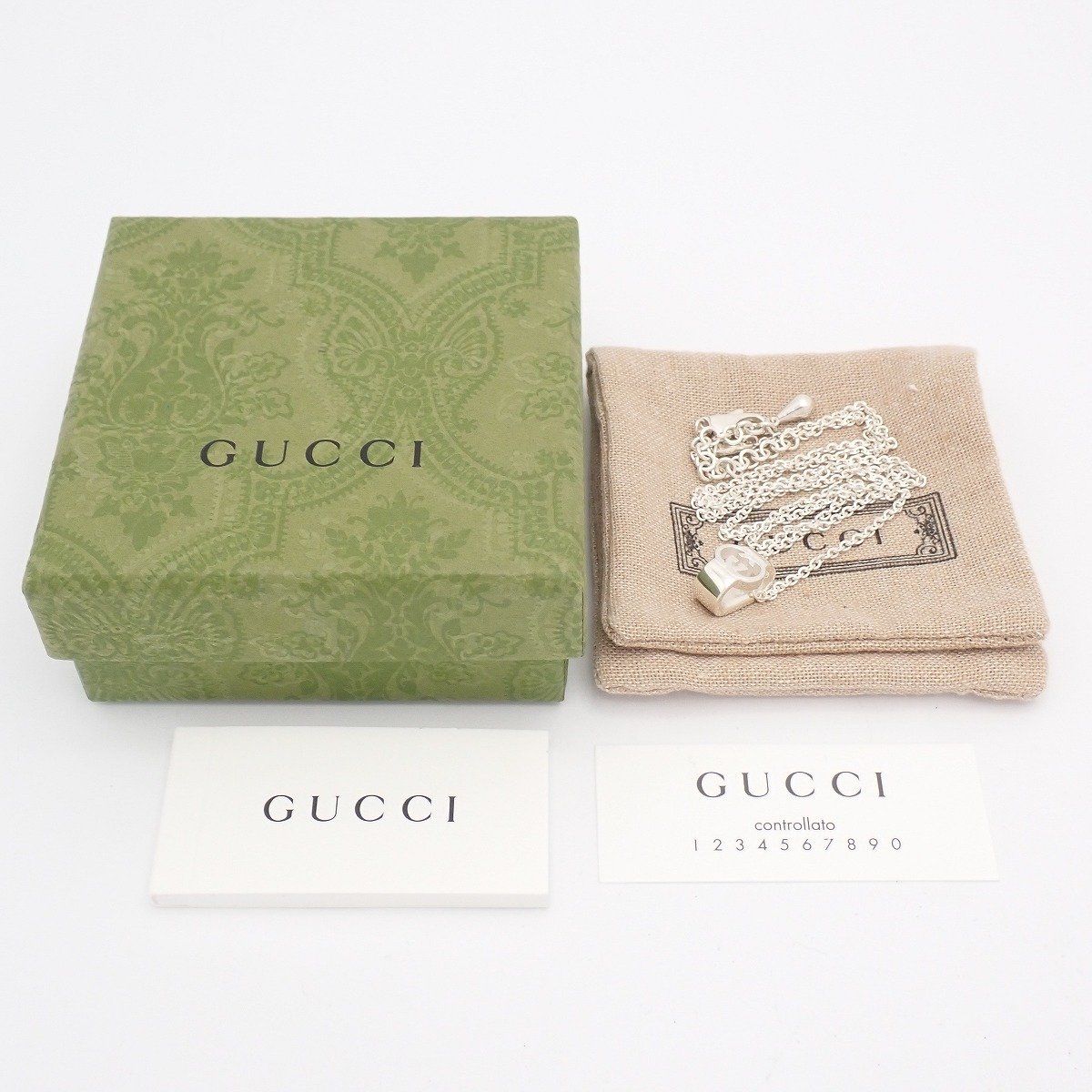Gucci Interlocking Cutout Necklace 925 Sterling Silver — view 8
