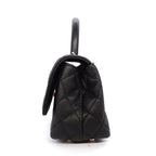 Chanel Shoulder Bag Quilted Herehandle Xxs Top Handle Mini Black Caviar Leather — view 3