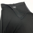 Chanel Boutique Logo Embroidery Stretch Black Rayon Flare Skirt — view 3