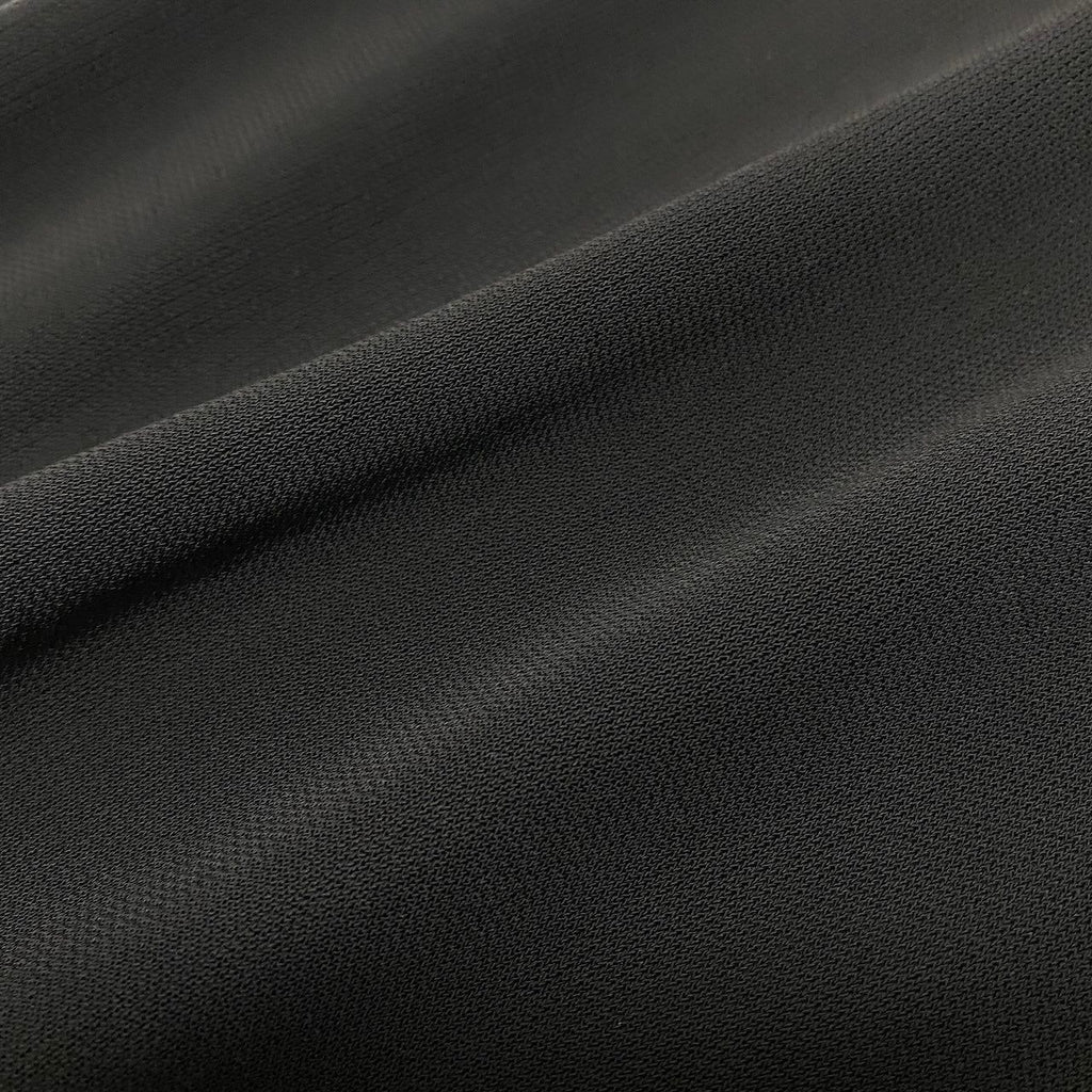 Chanel Boutique Logo Embroidery Stretch Black Rayon Flare Skirt — view 6