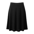 Chanel Boutique Logo Embroidery Stretch Black Rayon Flare Skirt