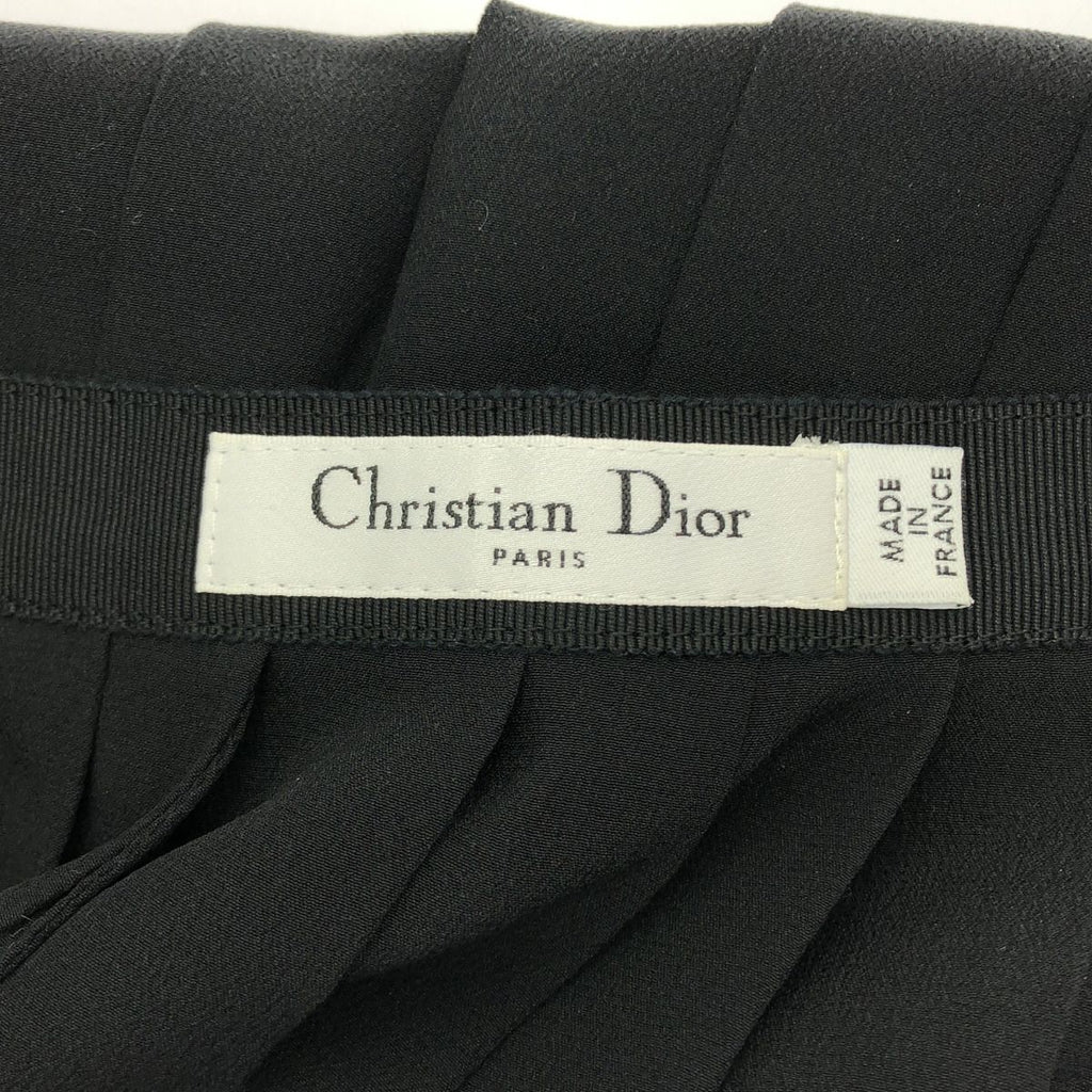 Dior Black Bicolor Silk Skirt 34 — view 4
