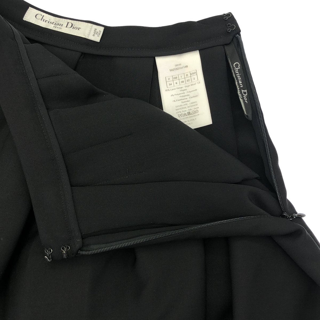 Dior Navy Wool Flare Miniskirt 34 Dress — view 5