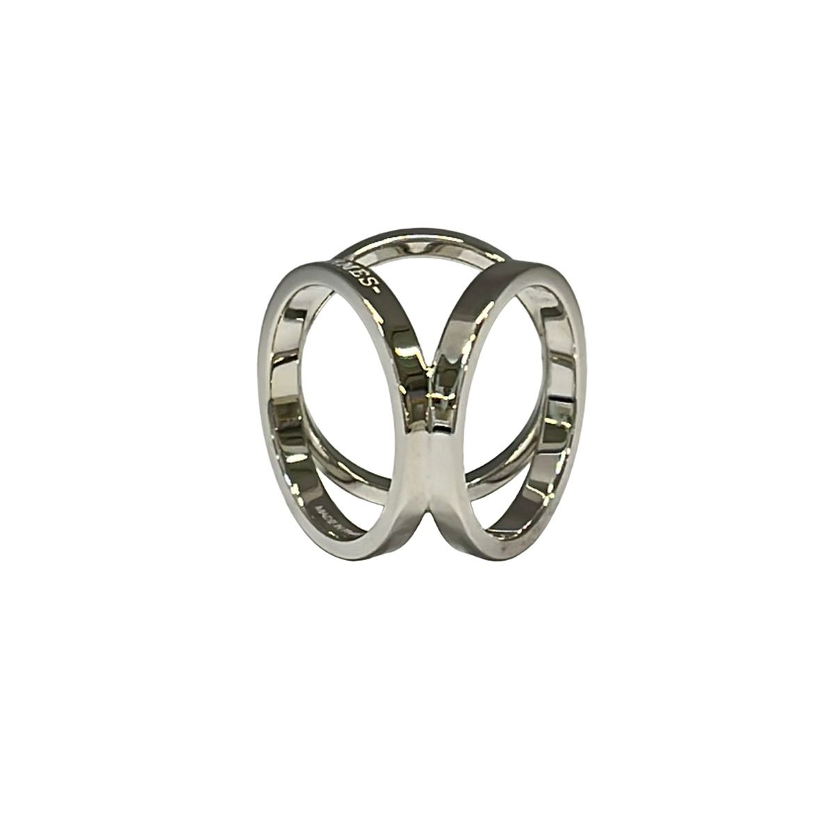 Hermes Scarf Ring Trio Silver — view 2