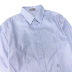 Dior Kept Cotton Shirt Long Sleeve One Point Embroidery Dress 39 Blue — view 4