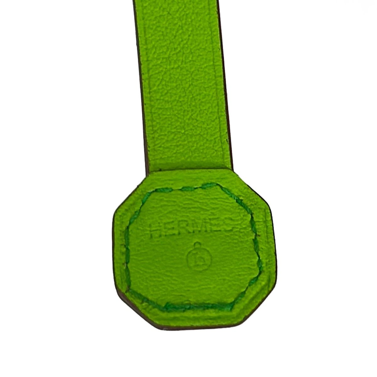Hermes Bracelet Behapi Leather Green Yellow Silver Petite — view 4