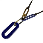 Hermes Necklace Navy Beige — view 3