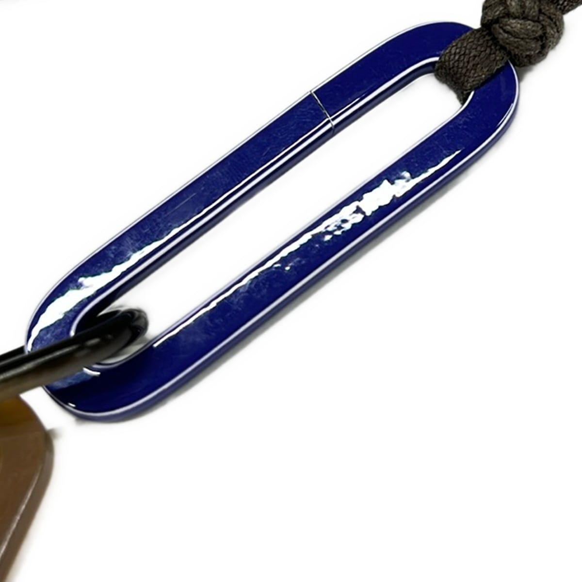 Hermes Necklace Navy Beige — view 6