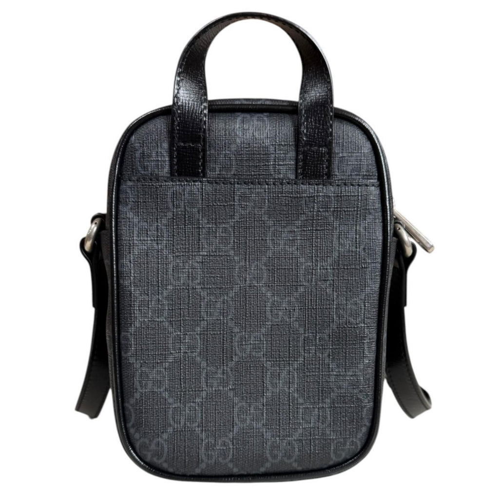 Gucci GG Supreme Interlocking Shoulder Bag Supremecanvas Black Second — view 3