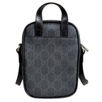 Gucci GG Supreme Interlocking Shoulder Bag Supremecanvas Black Second — view 3