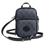 Gucci GG Supreme Interlocking Shoulder Bag Supremecanvas Black Second
