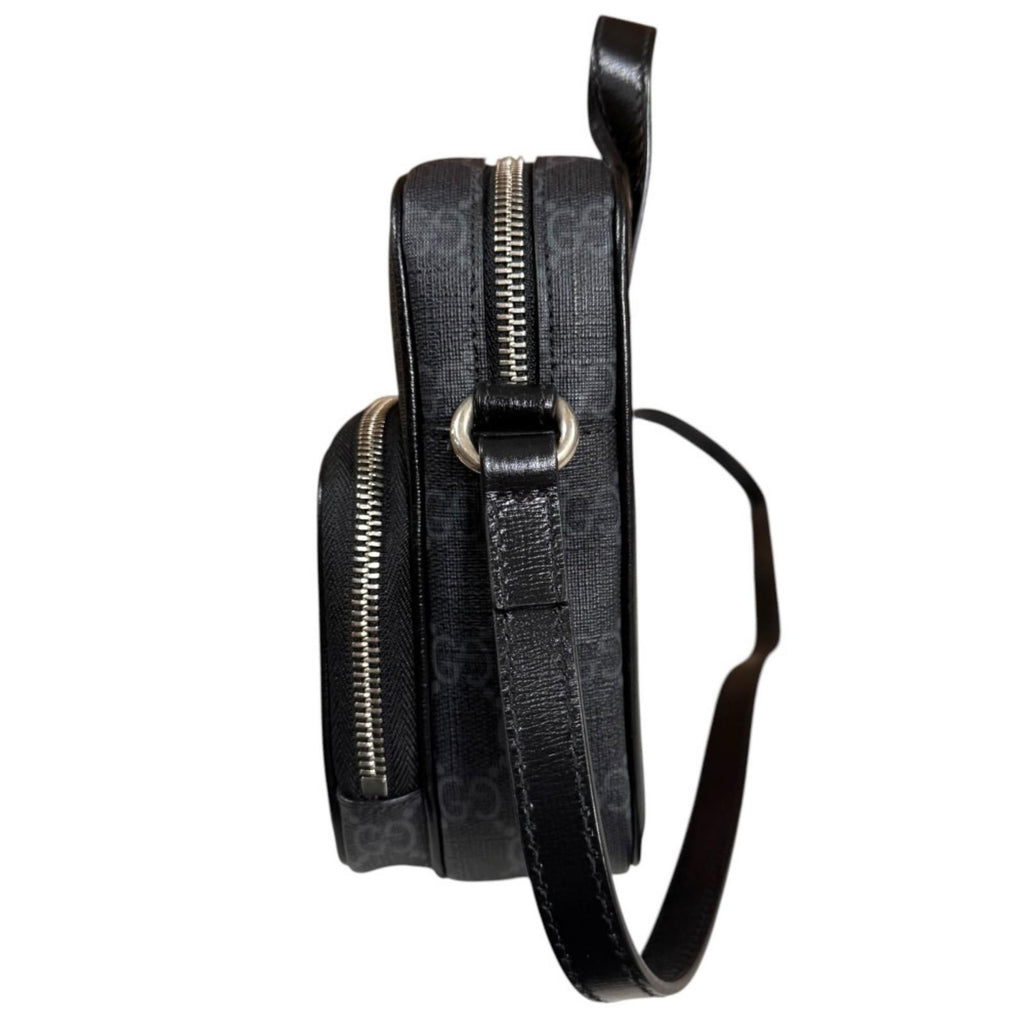 Gucci GG Supreme Interlocking Shoulder Bag Supremecanvas Black Second — view 5