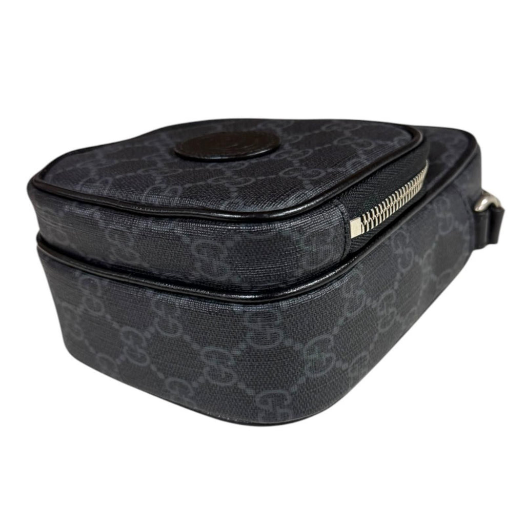 Gucci GG Supreme Interlocking Shoulder Bag Supremecanvas Black Second — view 6