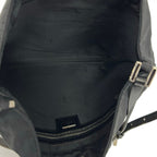 Fendi Shoulder Bag Zucca Pattern Black Leather — view 7