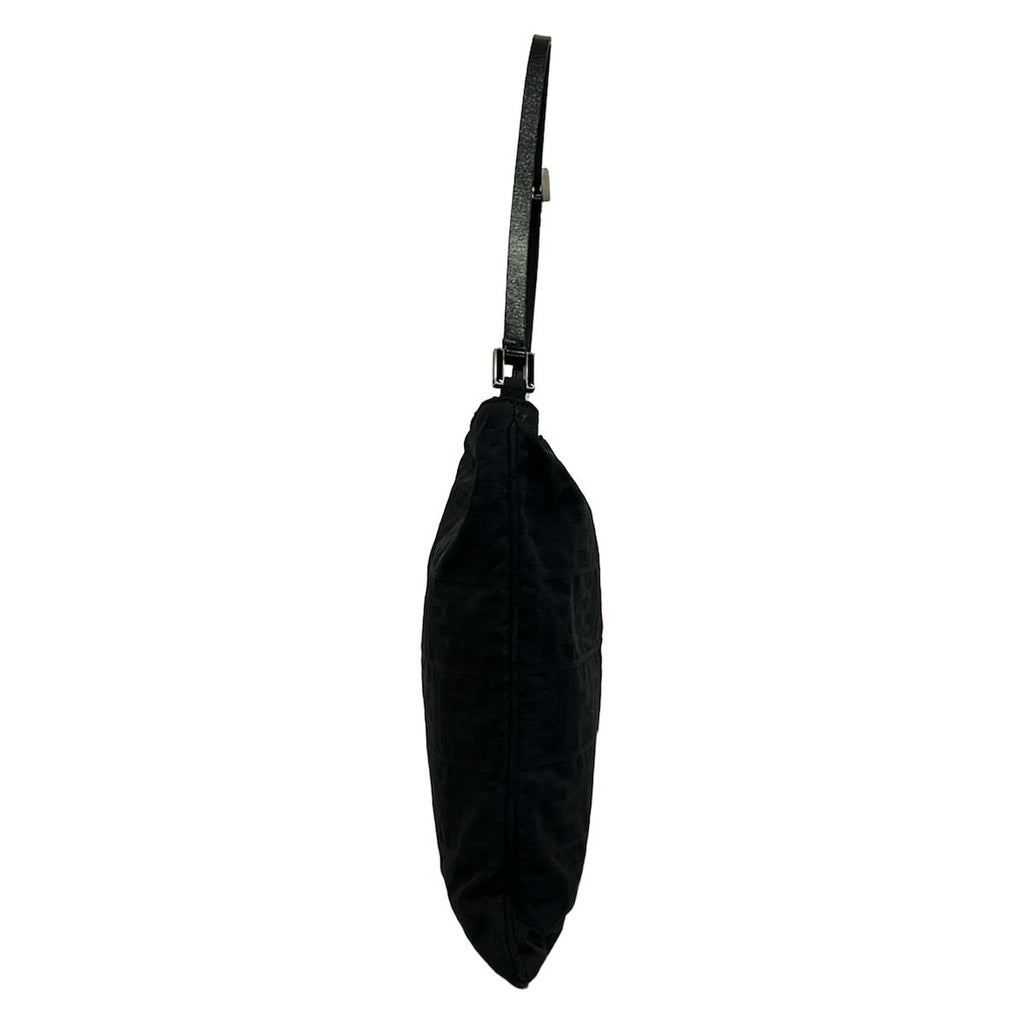 Fendi Shoulder Bag Zucca Pattern Black Leather — view 2