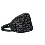 Dior Vintage Trotter Canvas Leather Mini Boston Bag Black — view 5