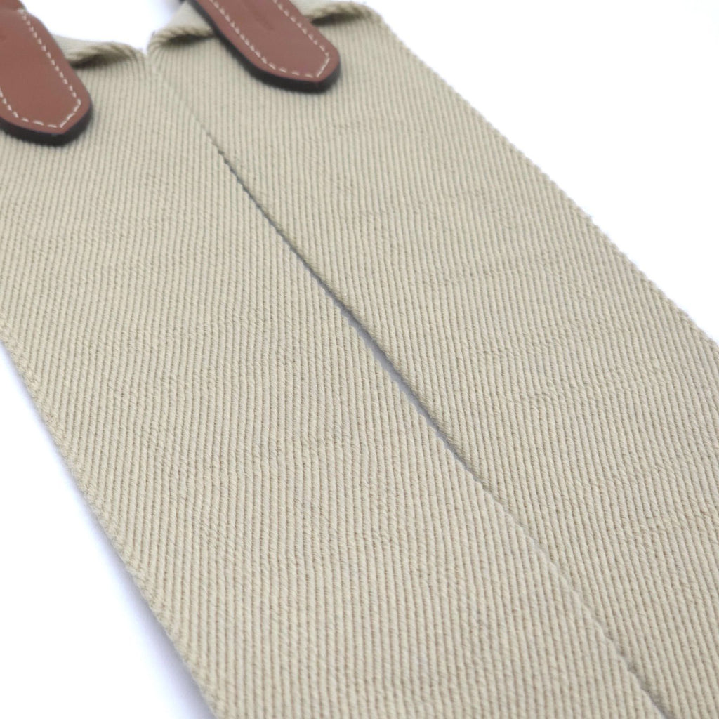 Celine Logo Shoulder wrap Full Beige canvas Brown leather Gold Metal — view 7