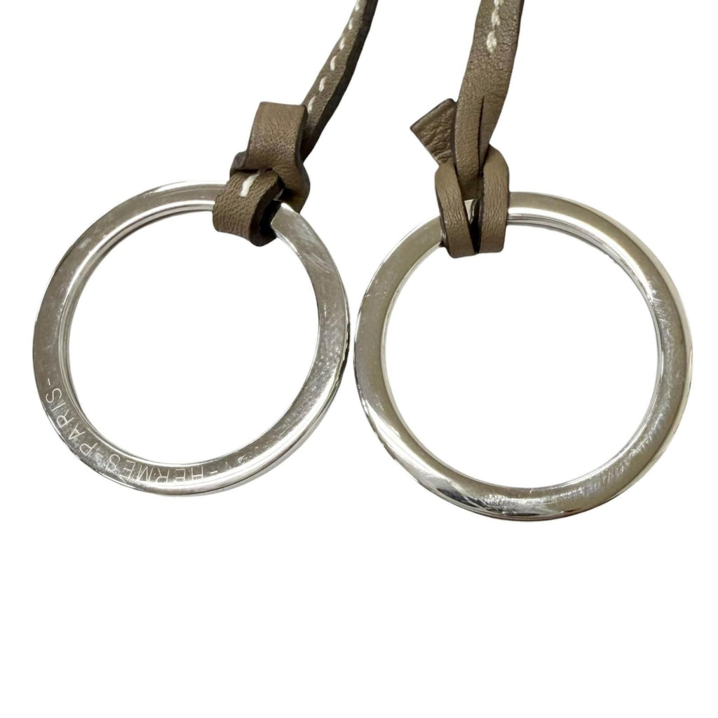 Hermes Veau Swift Large Clochette Necklace Etoupe — view 5