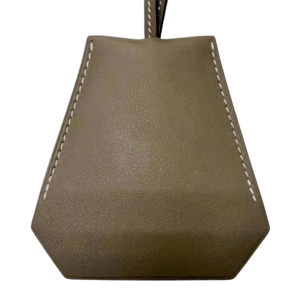 Hermes Veau Swift Large Clochette Necklace Etoupe — view 3