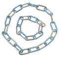 Bottega Veneta Chain Bracelet Necklace Set Silver Light Blue
