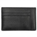 Gucci Gray Leather Maxi GG Business Card Holder Case Black — view 3