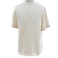 Dior Homme Striped Logo Patch Ribbed Crew Neck Top Short Sleeve T-Shirt