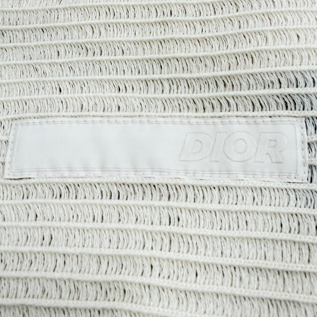 Dior Homme Striped Logo Patch Ribbed Crew Neck Top Short Sleeve T-Shirt — view 5