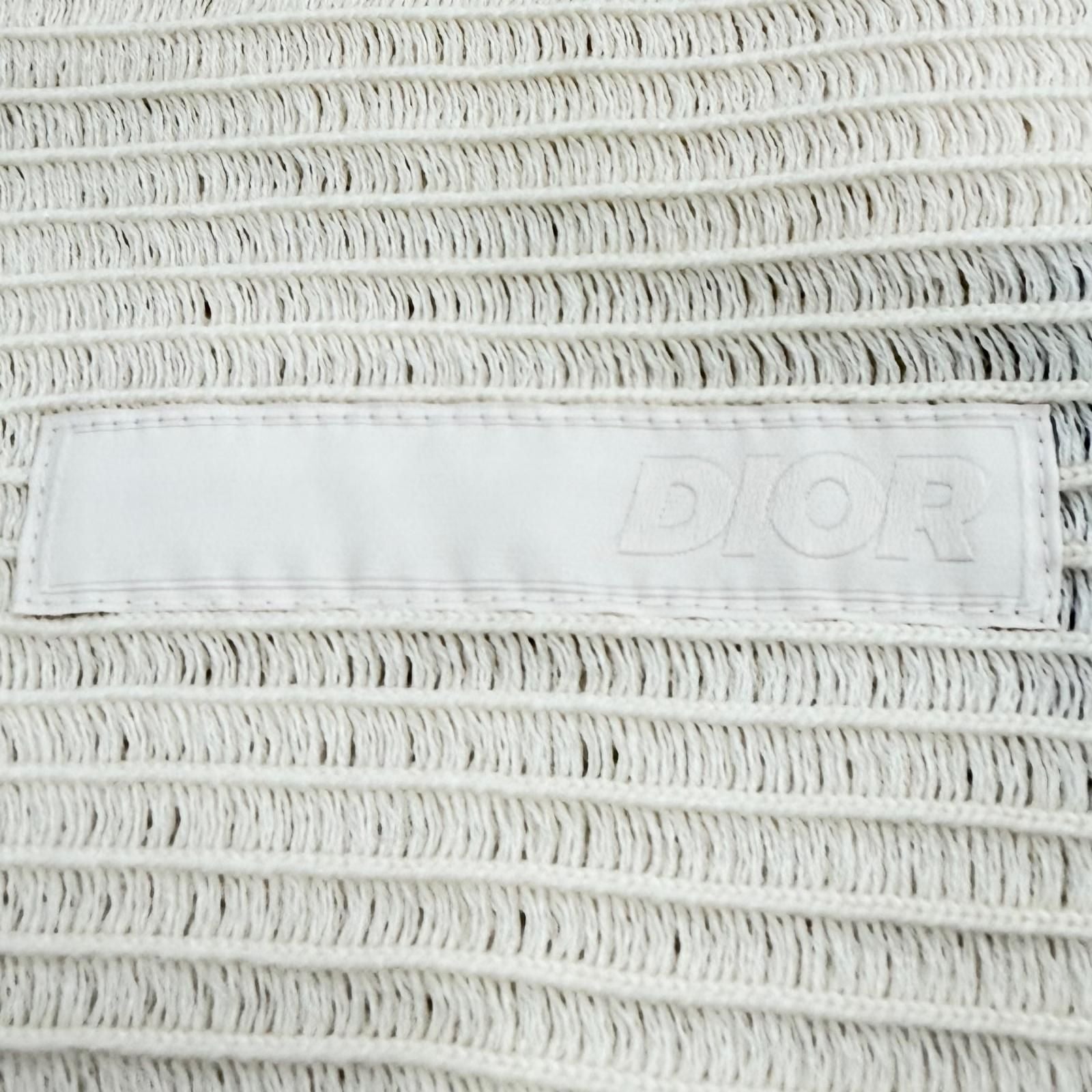 Dior Homme Striped Logo Patch Ribbed Crew Neck Top Short Sleeve T-Shirt — view 5