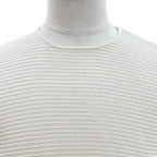 Dior Homme Striped Logo Patch Ribbed Crew Neck Top Short Sleeve T-Shirt — view 2