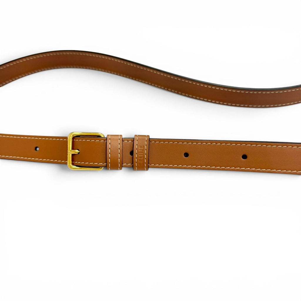 Celine Small Bucket Triomphe Canvas Calfskin Tan Shoulder Bag Brown — view 9