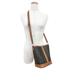 Celine Small Bucket Triomphe Canvas Calfskin Tan Shoulder Bag Brown — view 3