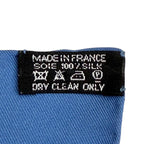 Hermes la Treve de L Eau Water Truce Carre 90 Silk 100% Super Rare Scarf Blue — view 9