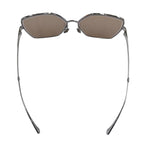 Chanel CC Logo Pearl Chain Butterfly Sunglasses Silver Brown Eyewear — view 8
