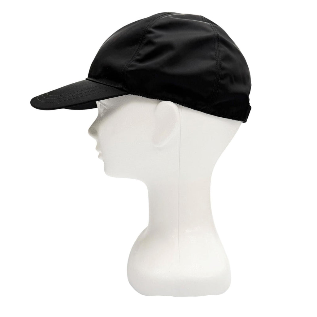 Prada Re-Nylon Triangle Logo Plate Hat Cap Black XL — view 2