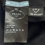 Prada Re-Nylon Triangle Logo Plate Hat Cap Black XL — view 7