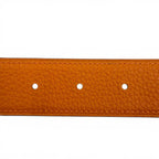 Hermes Constance Pegasus Box Calf Togo Silver Reversible Belt Black Orange — view 7