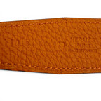 Hermes Constance Pegasus Box Calf Togo Silver Reversible Belt Black Orange — view 8
