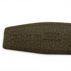 Hermes Constance Box Calf Togo Gold Logo Buckle Reversible Belt Khaki Black — view 9