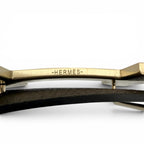 Hermes Constance Box Calf Togo Gold Logo Buckle Reversible Belt Khaki Black — view 5