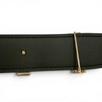 Hermes Constance Box Calf Togo Gold Logo Buckle Reversible Belt Khaki Black — view 6
