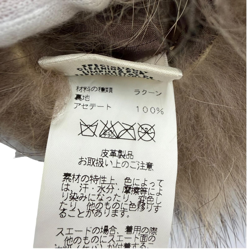Hermes Raccoon Fur Tippet Fur Shawl Brown Scarf — view 8