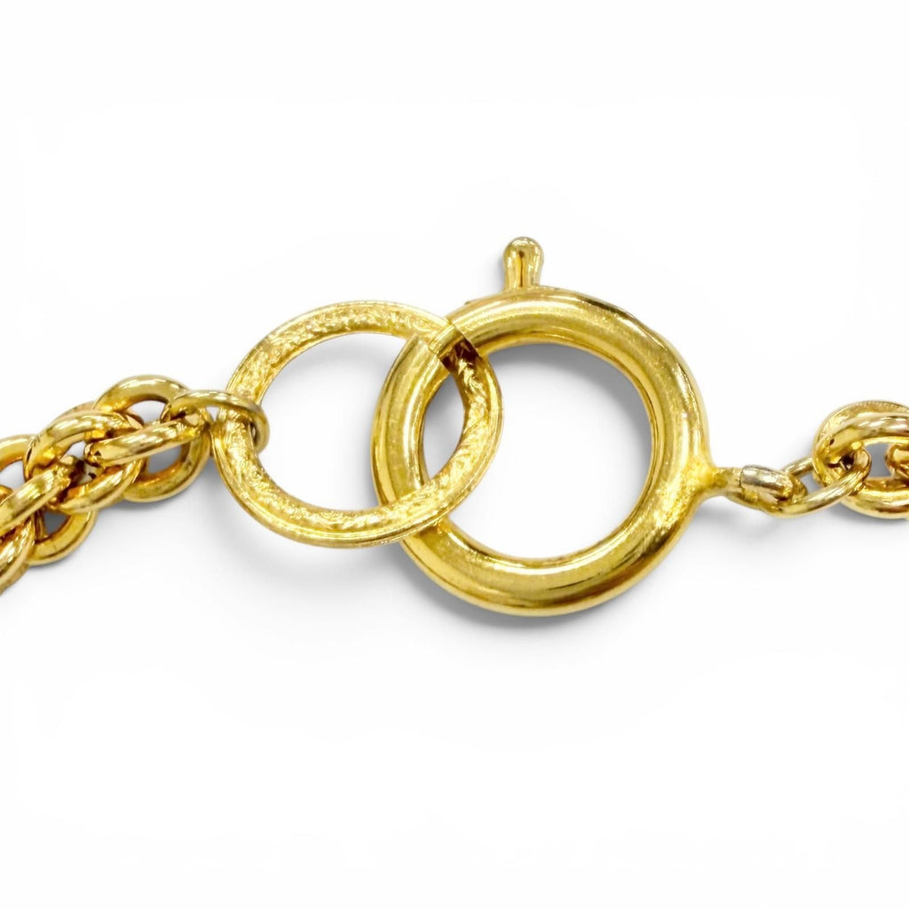 Chanel Vintage CC Logo Long Chain Necklace Gold with — view 7