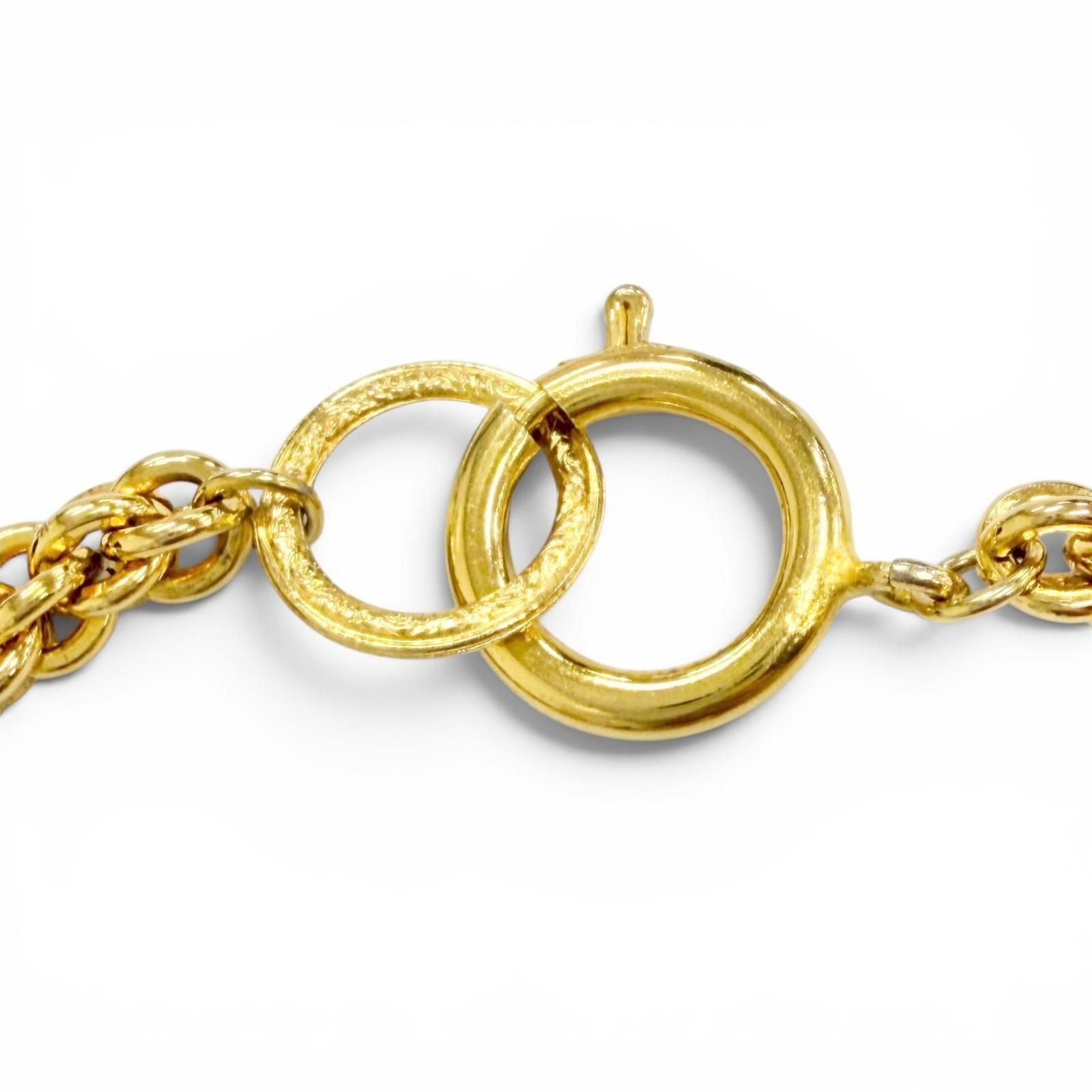 Chanel Vintage CC Logo Long Chain Necklace Gold with — view 7