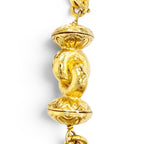 Chanel Vintage CC Logo Long Chain Necklace Gold with — view 5