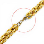 Chanel Vintage CC Logo Long Chain Necklace Gold with — view 9