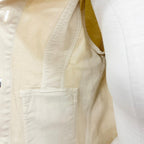 Chanel Mini Coco Button with Stone Fleece Denim Jacket Ivory 34 — view 5