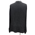 Chanel Silk 100% CC Logo Pattern with Button Long Sleeve Shirt Blouse Black 40 — view 4