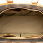 Louis Vuitton Monogram Deauville Handbag Brown Leather — view 4